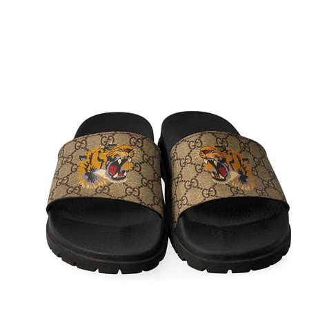 gucci women's tiger slides|tiger slide gucci supreme.